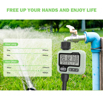 HCT-322 Automatic Water Timer Garden Digital Irrigation Machine Intelligent Sprinkler Used Outdoor to Save Water&Time