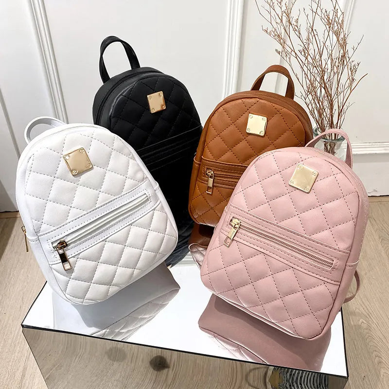 Mini Backpack for Women PU Leather Multifunction Crossbody Bag Ladies Country Mouse