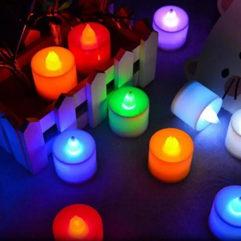 Flameless LED Candle Light Battery Powered Candles Tea Lights Lamp Wedding Birthday Party Decorations Romantic Lights