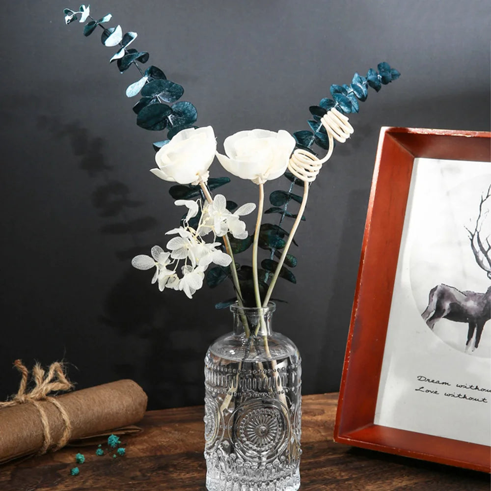 Eucalyptus Flameless Aroma Vine Diffuser Set Plant Aromatherapy Household Air Freshener Home Fragrance Sticks Desktop Decor