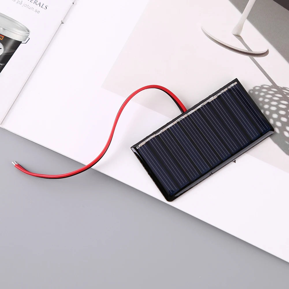 1/2/3 Pcs 0.3W 5V/0.2W 4V Solar Epoxy Panel Polysilicon Board with Wire Mini Solar System Module for Battery Power Charger Solar