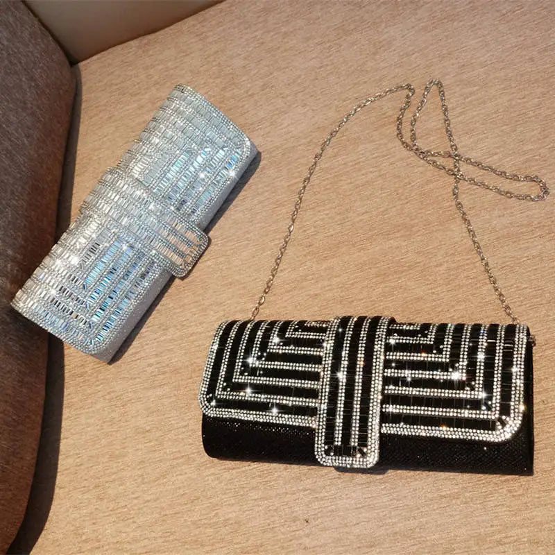 Fabrik Direktvertrieb Diamond Drei Rabatt Dinner -Tasche Hand Achselhochzeit Hochzeitsfeier Kristall Abend Kupplungstasche