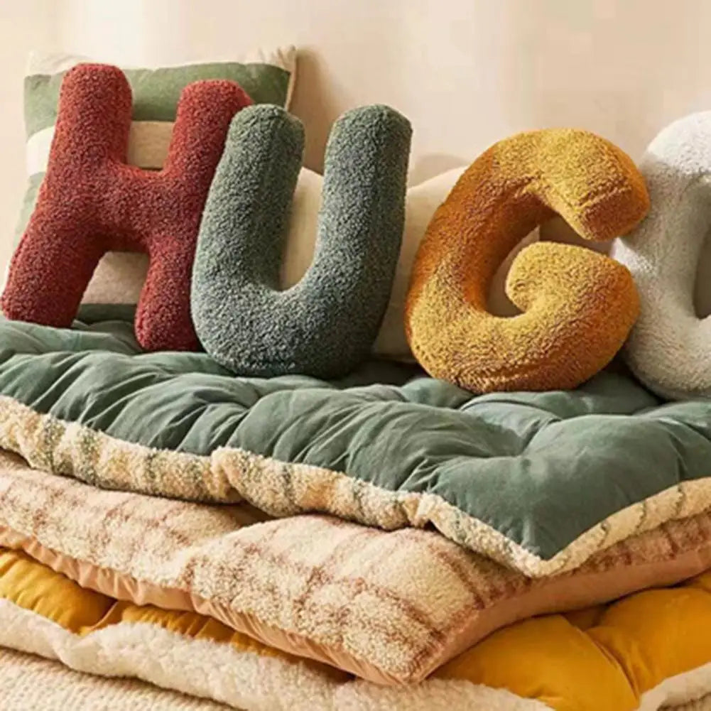 Ins Nordic English Letters Pillow Sofa Cushion Bed Throw Pillows Props Children Toy Teaching Words Game Living Room Decoration