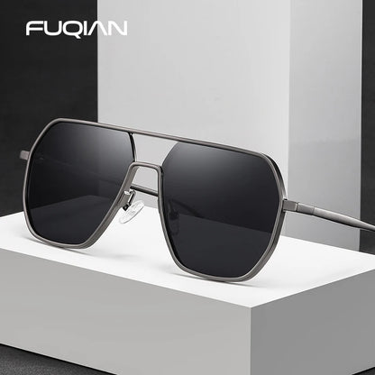 Luxury Metal Photochromic Sunglasses Men Women Fashion Polarized Sun Glasses Stylish Chameleon Anti-glare Driving Shades UV400