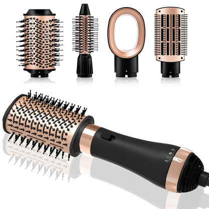 Professional Blow Dryer Brush 4 In 1 Detachable Hair Dryer Brush Hot Air Styling Comb Negative Ion Hairdryer Curling Comb