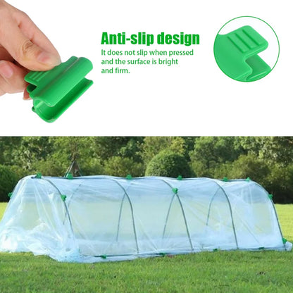 Greenhouse Film Clamps Garden Shed Row Cover Shading Netting Tunnel Hoop Plastic Clips for Outer Diameter Plant Stakes Support