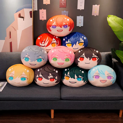 Cartoon Anime Ensemble Stars Back Cushion Kawaii Tsukinaga Leo Sakuma Rei Kagehira Mika Sofa Decorative Pillow Cute Xmas Gifts