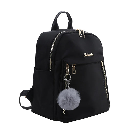 Simple Pu Black Large Capacity Backpacks Women Travel Bag Solid Harajuku Student Schoolbag Backpack Unisex Bags High Street