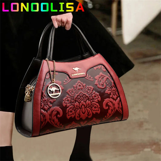 Casual Tote Luxury Leather Handbags Purse Women Bag 2024 Designer Messenger Shoulder Crossbody Bag for Female Shopper Sac A Main