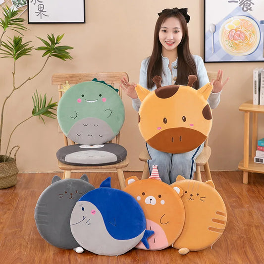 Plush Cushions Office Chairs Sofas Floating Windows Cushions Tatami Mats New Indoor Cartoon Animal Memory Cotton Cushions