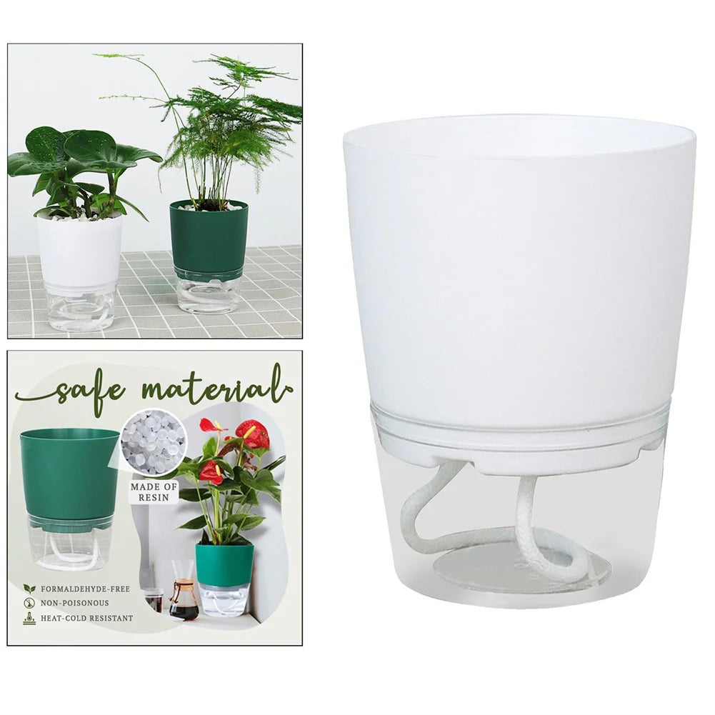 Self Watering Plant Pots Lazy Hydroponic Water Absorbing Flower Pot Succulent Plant Flowerpot  Garden Modern Decorative Pot