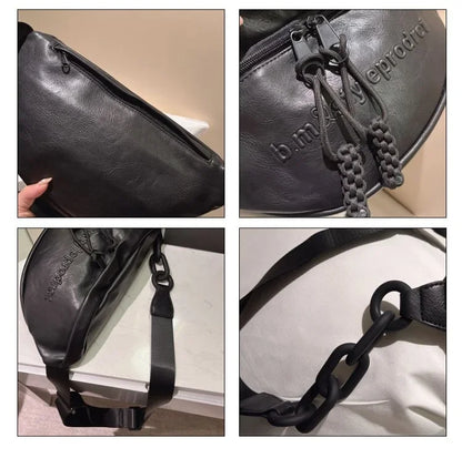 Brand Design Women Chest Bag Leather Ladies Shoulder Bags for Ladies 2023 New Belt Bag Female Waist Pack Fanny Packs Phone Walle