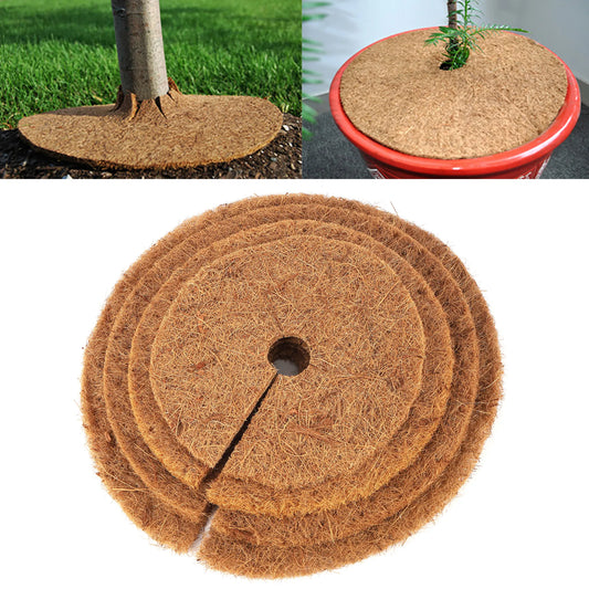 Natural Coconut Fiber Tree Mulch Mat Cover Protector 25/30/35/40cm Flower Pot Disc Pad Weed Control Warm Moisture Cushion