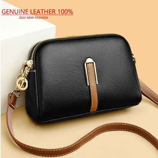100% Genuine Leather Shoulder bag Women Handbag Designer Cowhide Flap Bag Luxury Women's Messenger Bags Crossbody Bags For Women