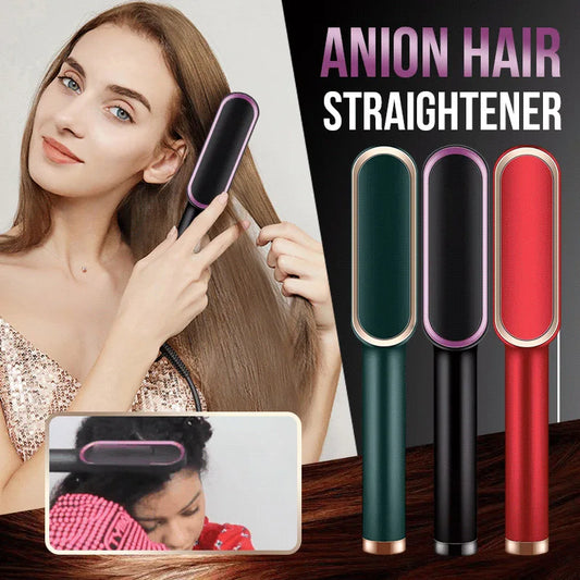 1pc Multifunctional Straight And Curly Dual Purpose Hair Straightener APS PP Electric Curling Iron Negative Ion Comb Brush Comb