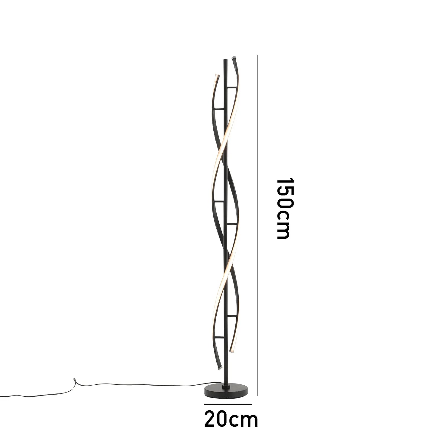 Black 60W Modern LED Floor Lamp for Living Room