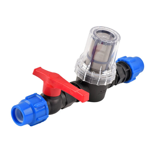 25mm 32mm Watering Tube Irrigation Filter 40/80/100/200 Mesh Filter Joint Garden Irrigation System Tube Connector Strainer