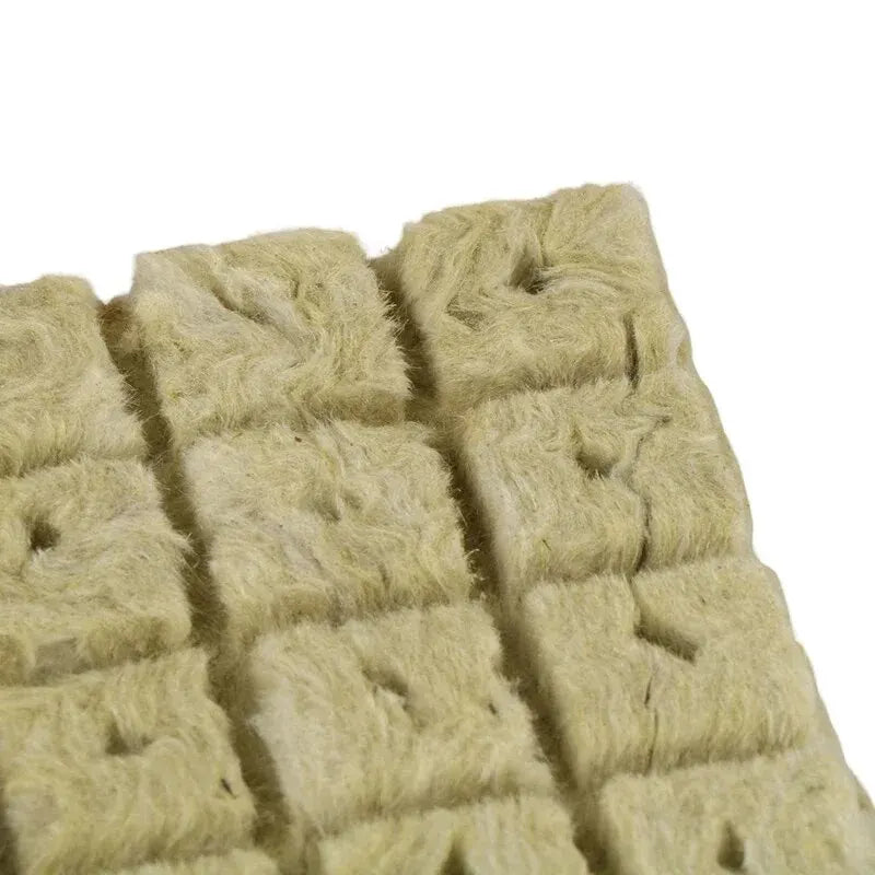 50pcs 25x25x25mm Stonewool Hydroponic Grow Media Cubes Plant Cubes Soilless Substrate Seeded Rock Wool Plug Seedling Block