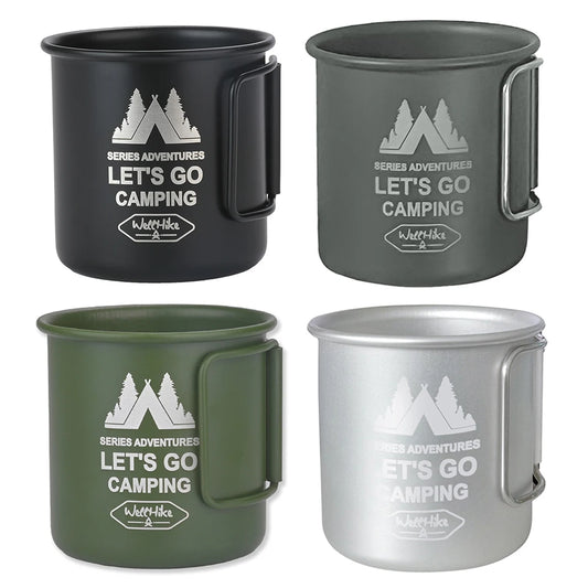 300ML Camping Mug Aluminium Alloy Cup Tourist Travel Tableware Picnic Utensils Ultralight Kitchen Set Hiking Camping Cookware
