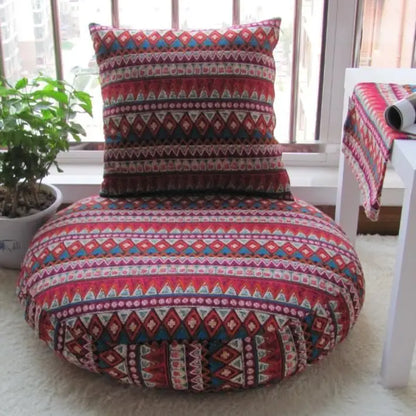 New Luxury Fashion Thickened Removable and Washable Cotton and Linen Futon Cushion Bohemian Style Cushion Tatami Boutique