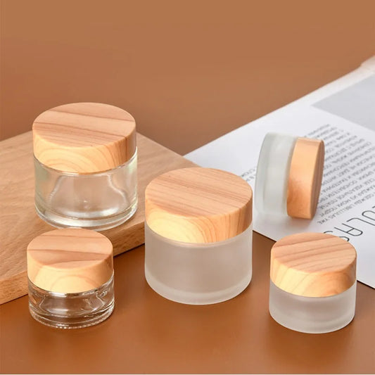 Lotion Refillable Glass Bottle Storage Eye Cream Sealed Dispenser Facial Mask Cosmetic Jar Container Personal Care Travel Set