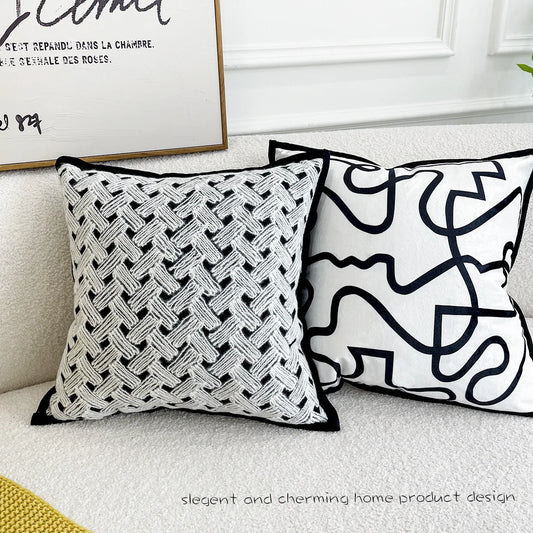 Pillow Covers  18x18 Inch  Pattern Square Soft Cushion Covers for Couch Bedroom Sofa Living Room Bed Chair