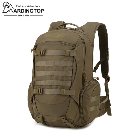 Mardingtop Tactical Ryggsekk med regnomslag 35L Day Pack for menn Trekking Fishing Sports Camping Fotturer 600D Polyester