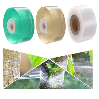 Largeur 2/2,5 / 3 cm Multifonctionnel Greffing Tape Film auto-adhésif Plastic Plastic Transparent Stretch Film Garden Nursery G