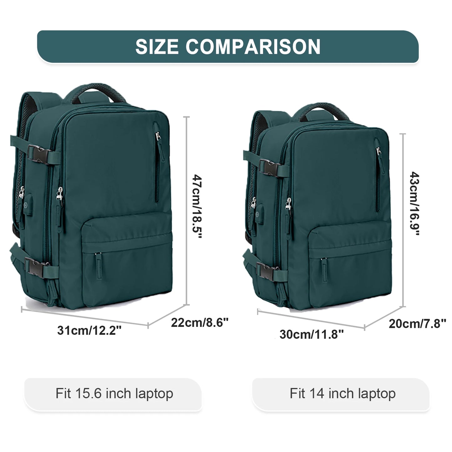 Travel Backpack Carry on Personal Item Bag for Flight Approved, 35L Hand Luggage Suitcase Waterproof Weekender Bag for Men Women