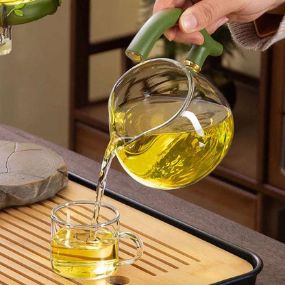 Lazy Kungfu Tea Pot Set Glass Household Magnetic Suction Teapot Living Room Tea Making Artifact Gaiwan Pu Erh Kettle