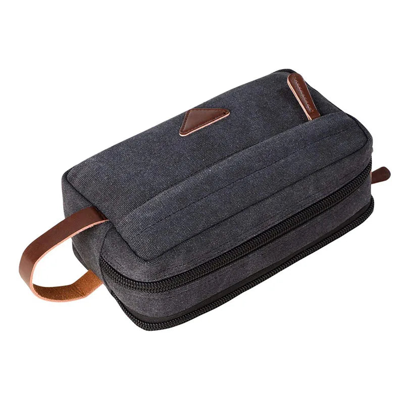 Hombres Bolsas de embrague Kit de aseo de la cosmética Bolsa de la bolsa Canvas de viaje Bolsa de lavado impermeable Caja de maquillaje femenino