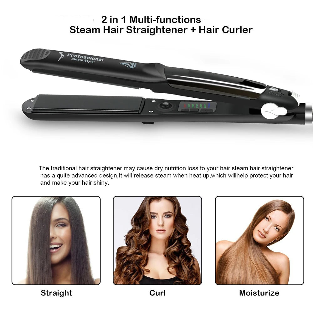 2 in 1 steam straightener hot sale