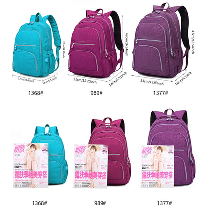 Tegaote Mochila Feminina Nylon School Schools for Girls 2024 Nylon Waterproof Travel Back Back Bag pentru femei Laptop Bagpack