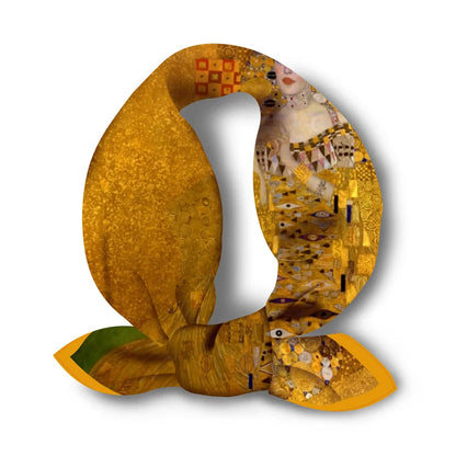 53cm Klimt Oil Painting Madame ADELE 100% SILK SCHAAP DRAMEN Vierkante sjaals sjaals Foulard Bandana Haar sjaal