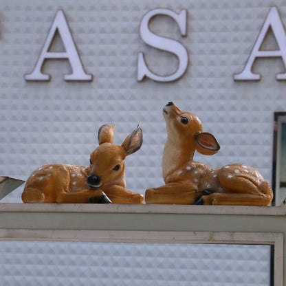 Decoración del jardín Estatuas de ciervos al aire libre Adornos de animales de resina Escultura de resina Decoración de paisajes para el hogar Craft Crafts
