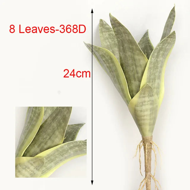 21CM-68CMArtificial Tiger Piran Plants Tropical Plastic Long Leaves Flower Arrangement Material Hotel Office Desktop Home Deco