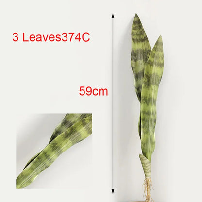 21CM-68CMArtificial Tiger Piran Plants Tropical Plastic Long Leaves Flower Arrangement Material Hotel Office Desktop Home Deco