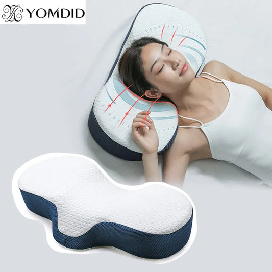 Memory foam da letto cuscino Protezione protezione a forma di arco a forma di sonno supportano testa ortopedico rilassati al collo cervicale