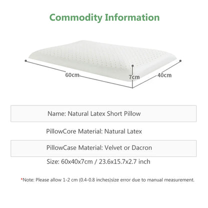 PURENLATEX 60*40*7 Tailandia Látex natural de la almohada de almohada de almohada de la columna