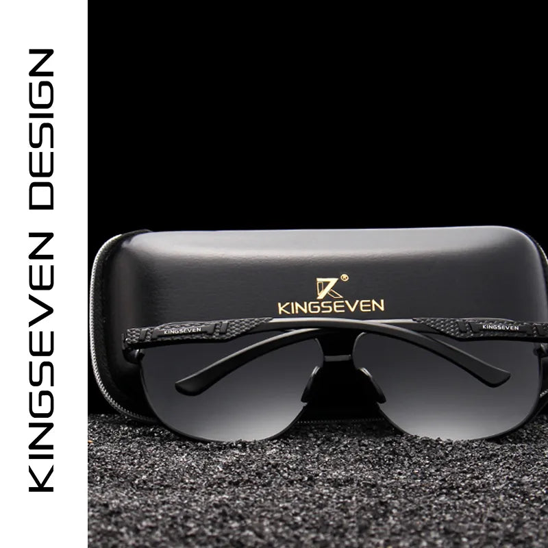 Kingseven 2022 Gafas de sol de aluminio de la marca Polarizado UV400 Mirror de solas de sol masculinas Mujeres para hombres Oculos de Sol