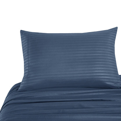 Einfache Königs -King -Size -Bettblatt Sets Streifen Bettwäsche Sets Luxusbett Bettwäsche Bettlaken und Kissenbezug für einzelnes Doppelbett