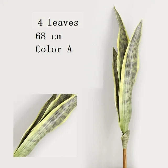 21CM-68CMArtificial Tiger Piran Plants Tropical Plastic Long Leaves Flower Arrangement Material Hotel Office Desktop Home Deco