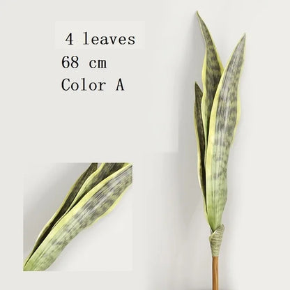 21CM-68CMArtificial Tiger Piran Plants Tropical Plastic Long Leaves Flower Arrangement Material Hotel Office Desktop Home Deco