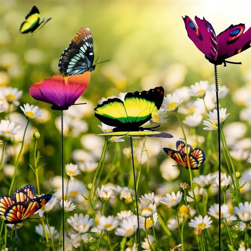 Bando de borboletas plantador de jardim de jardim colorido caprichosas de borboleta decoração decoração ao ar livre decoração de jardinagem