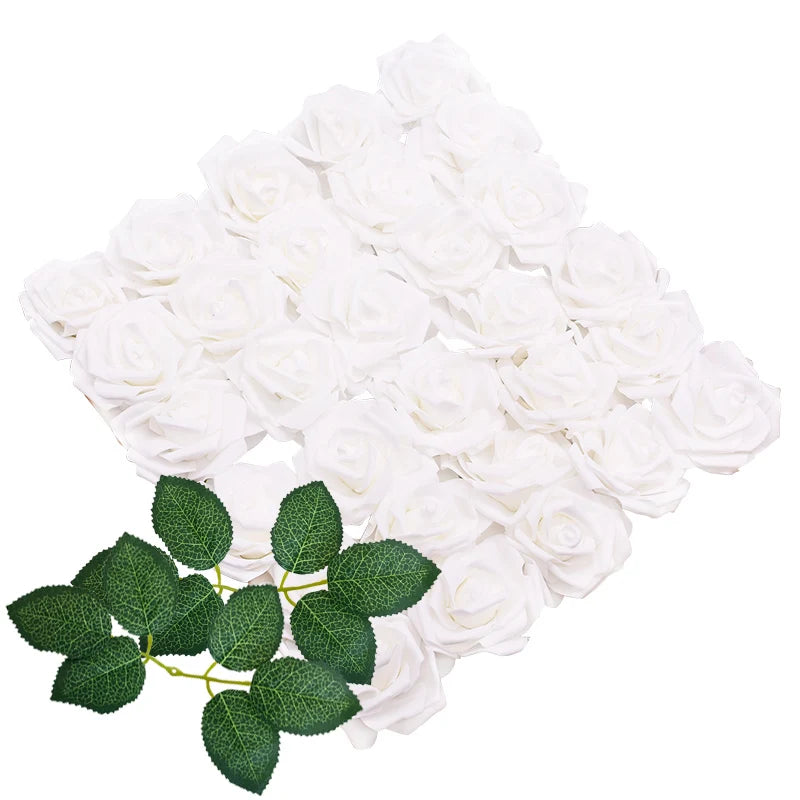 10/20/30 capete 8cm artificial PE spumă de flori de trandafir flori de mireasă pentru petrecere de nuntă decorativă scrapbooking DIY floare