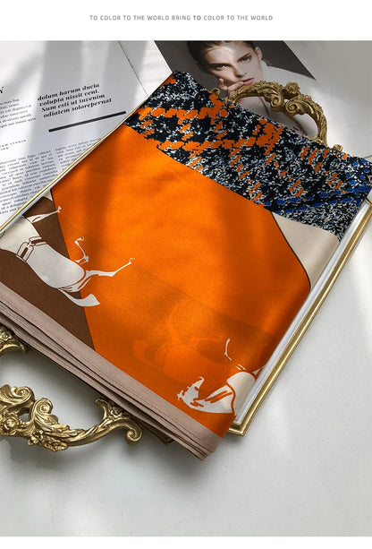 100% reiner Seidenschal und Schals Ladies 2021 Hangzhou echte Seiden -Wraps für Frauen drucken Schals Schals