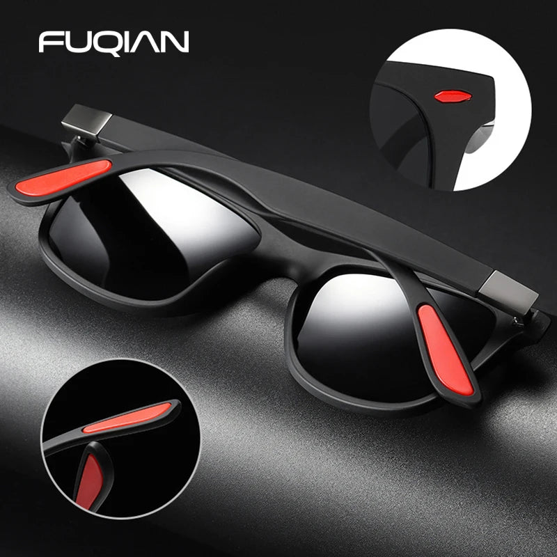 Hot Sale Polarized Sunglasses Men Women Classic Square Plastic Driving Sun Glasses Male Fashion Black Travelling Shades UV400