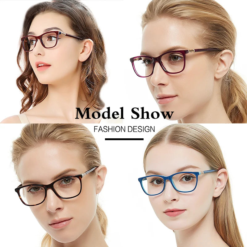 Bijziendheid bril frame vrouwen blauw licht blokkerende glazen vintage computer brillen brillen diamant optische bril oculos occi chiari