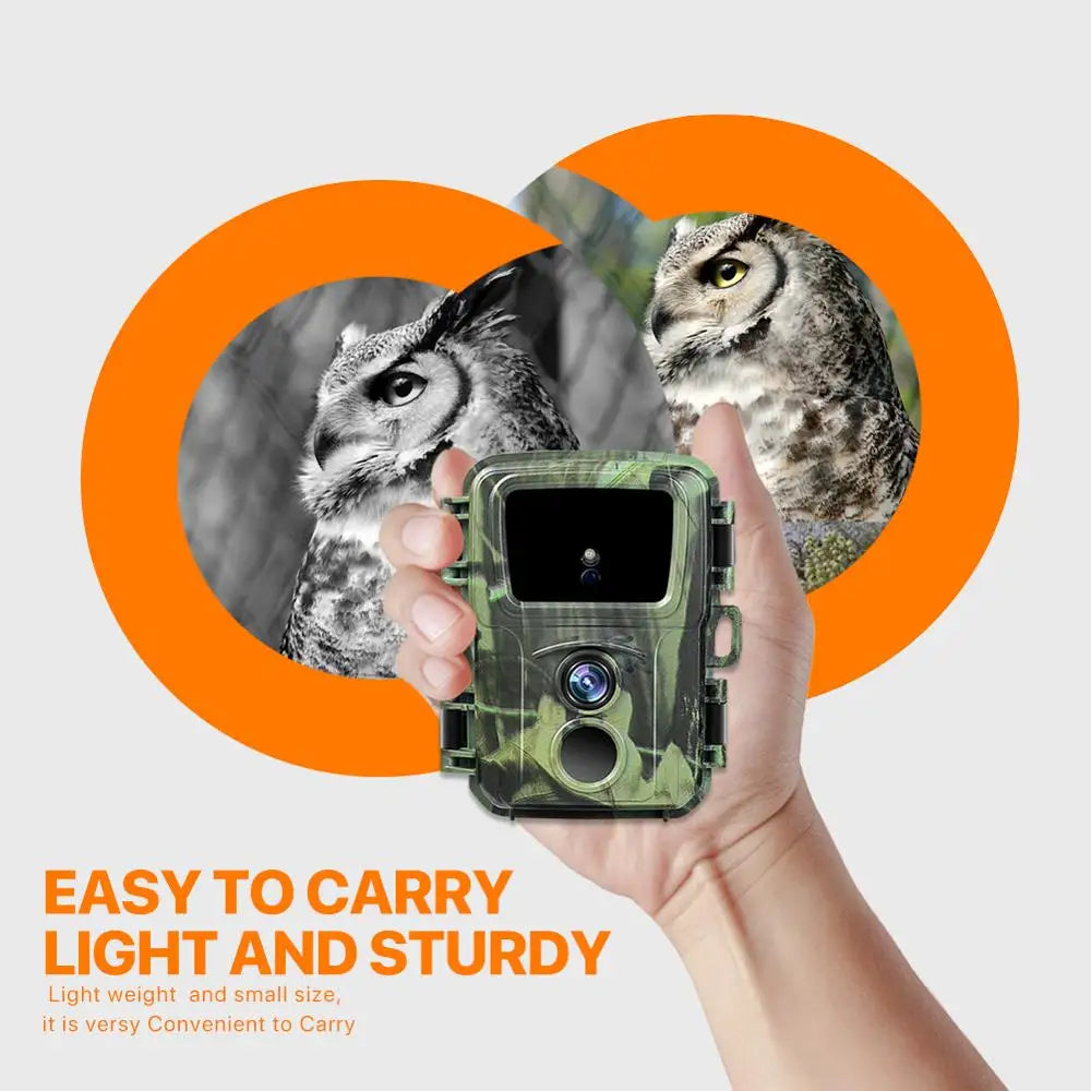 Mini Trail Camera de caza Wild Hunter Cam Mini600 20mp 1080p Cámaras de animales de vida silvestre Trapes de visión nocturna Vigilancia