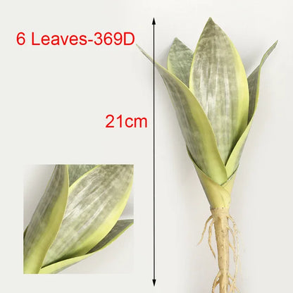 21CM-68CMArtificial Tiger Piran Plants Tropical Plastic Long Leaves Flower Arrangement Material Hotel Office Desktop Home Deco
